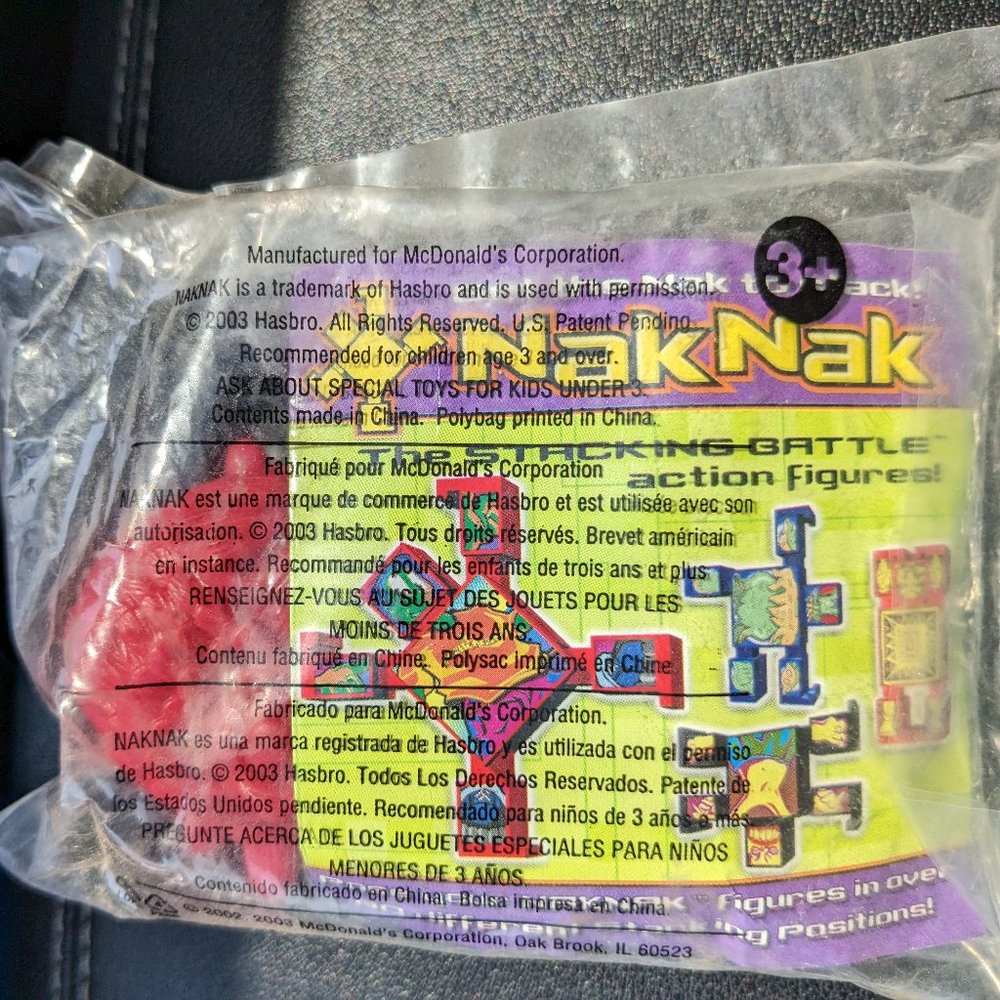 2003 naknak McDonald's happy meal toy, red